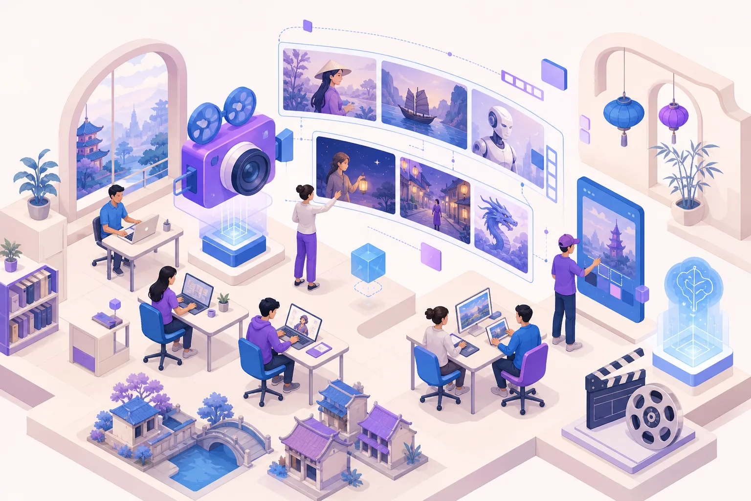 Làm phim bằng AI — studio sáng tạo
